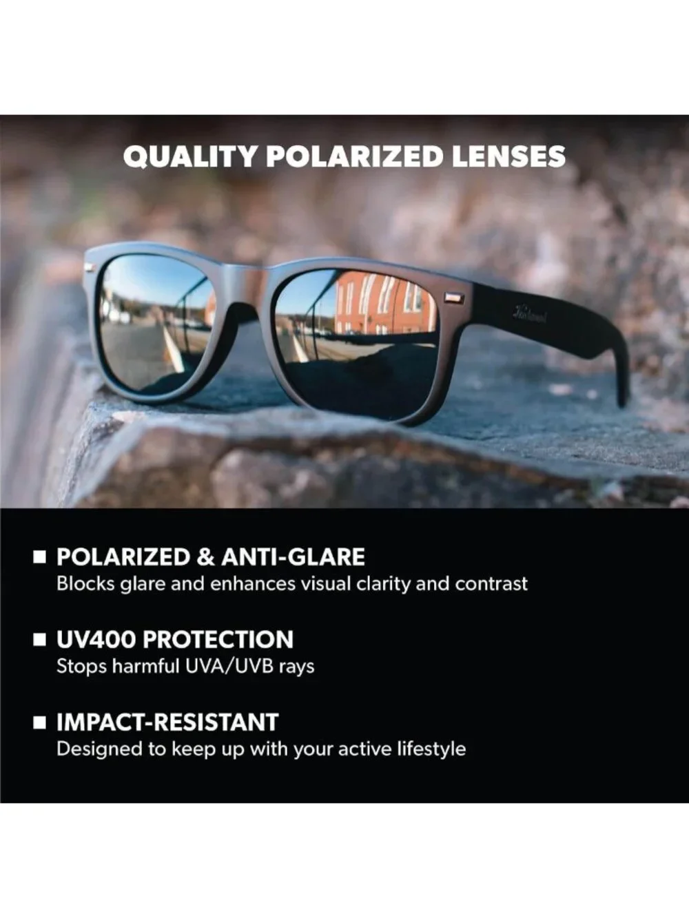 Stylish Large Polarized Sunglasses for Men & Women - UV400 Protection, Trendy